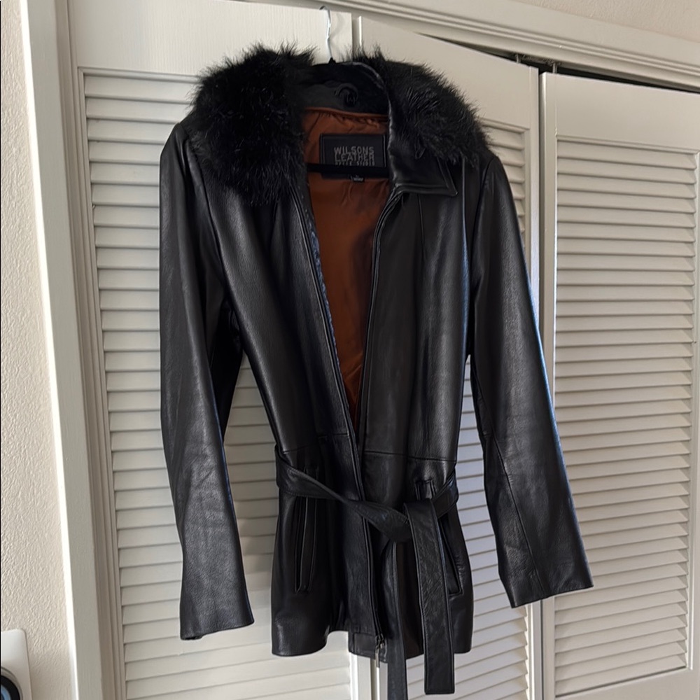 Wilsons Leather Belted Jacket